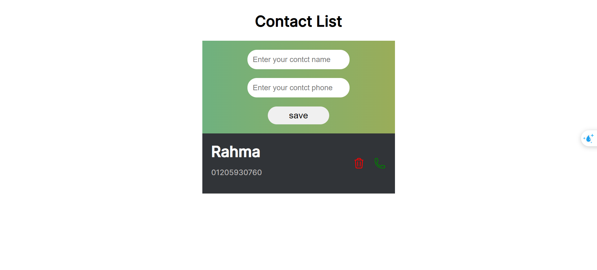 Contact List